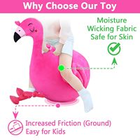 Vente en gros Rose Flamingo Hopper Ball Peluche Soft Ride on Bouncer pour l'extérieur et l'intérieur Jeu avec couvercle amovible lavable