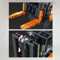 Jouet de codage pour chariot élévateur, contrôlé par application, éducatif STEM, créatif DIY, voiture d'ingénierie télécommandée, blocs de construction pour enfants