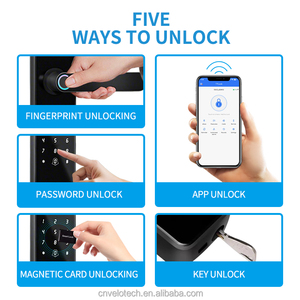 Dígitos DE SEGURIDAD Mango electrónico eléctrico Digital Tuya Ttlock Cerraduras Inteligencias Wifi Llaves Puerta de huellas dactilares Cerraduras inteligentes - Product Image 3