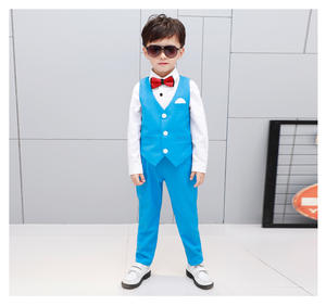 New Style <strong>Boy</strong> <strong>Suit</strong> <strong>Waistcoat</strong> New <strong>Suit</strong> for Children Flower Children Performing Dress Three-piece Korean <strong>Suit</strong> - Product Image 4