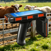 Lector RFID UHF Portátil de Largo Alcance, Lector RFID para Ganado, Escáner de Código de Barras Android PDA para el Seguimiento de Ganado y la Gestión Agrícola