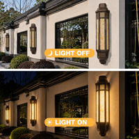 BOHONG Applique murale LED carrée populaire et durable pour jardin paysager, en acier inoxydable 304, effet marbre, étanche IP65, 16W, garantie 5 ans pour l'extérieur