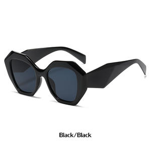 Gafas de Sol de Montura Irregular para Mujer, Estilo Moderno, Color Negro, Protección UV400, Montura de PC, Protección Solar, para Viajes, Conducción, Actuaciones en Escenario - Product Image 4