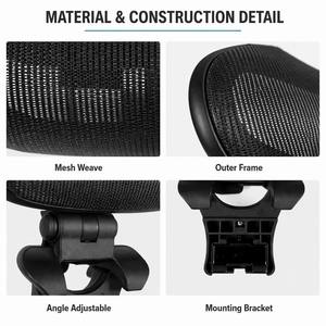 Reposacabezas de Repuesto para Silla <span class=keywords><strong>Aeron</strong></span> de <span class=keywords><strong>Herman</strong></span> <span class=keywords><strong>Miller</strong></span>, Sin Necesidad de Taladrar, Ajustable, de Malla, para el Cuello, Suministro de Fábrica OEM ODM - Product Image 3