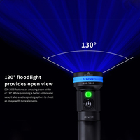 Lampe torche XTAR D30 1600 lumens, très lumineuse, étanche 100m, 130 °   Lampe torche vidéo multi-couleurs à faisceau large pour plongée sous-marine