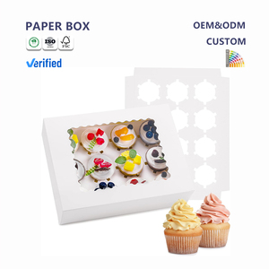 Boîte à gâteau en papier personnalisée, couleur personnalisable transparente <span class=keywords><strong>pour</strong></span> <span class=keywords><strong>anniversaire</strong></span> - Product Image 1