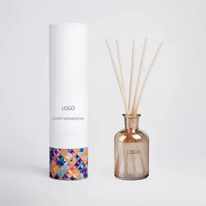 Wholesale luxury packaging box, aromatherapy reed diffuser with rattan gift set