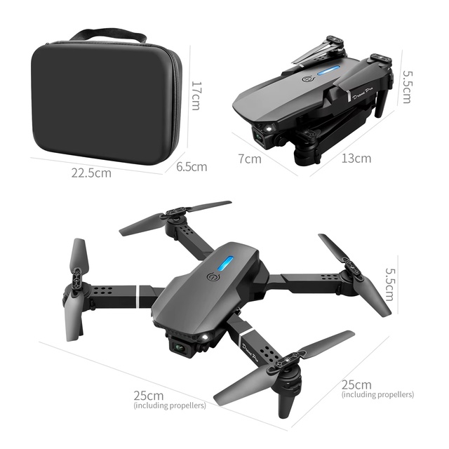 Custom Real-time Image Transmission Beginner Quadcopter Rc Drone Mini E88 Pro 4K hd Remote Control Foldable Drone with Camera