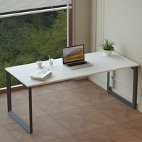 Bureau de direction ergonomique pour PDG, design simple et moderne, mobilier de bureau à domicile de luxe, structure métallique, table d'étude pour ordinateur