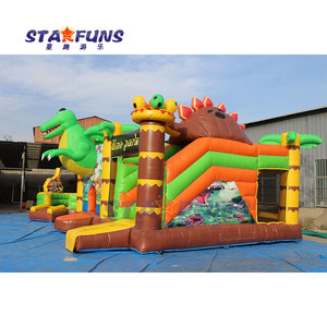 Nouveau Design <span class=keywords><strong>Château</strong></span> <span class=keywords><strong>Gonflable</strong></span> <span class=keywords><strong>Dinosaure</strong></span> Commercial avec Toboggan pour Enfants à Vendre - Product Image 3