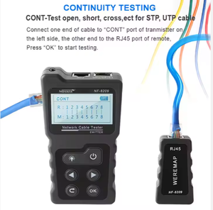 Mới nhất thiết bị sợi quang cầm tay <span class=keywords><strong>STP</strong></span> UTP LAN Cáp <span class=keywords><strong>Tester</strong></span> NF-8209 dây Tracer lỗi định vị với NCV - Product Image 2