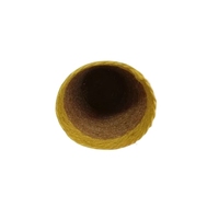 SC ECOMMERCE Set Modern 5 Pot Tanaman Anyaman Tali Pinggir Kuning Ramah Lingkungan Biodegradable Keranjang Penyimpanan Penggunaan Dalam/Luar Ruangan Rumah