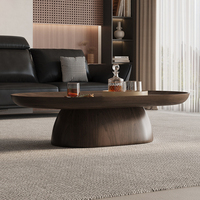 Table basse en bois haut de gamme pour hôtel, salon moderne, maison, villa – Dernier design, ensemble de tables basses elliptiques avec rangement