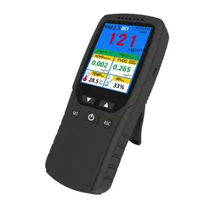 Penjualan laris Monitor kualitas udara layar warna LCD penganalisa gas formaldehida detektor pm2.5/pm10/hcho/tvoc