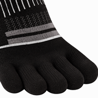 Chaussettes de sport athlétiques à cinq doigts, respirantes, à compression, avec languette de talon antidérapante, coupe basse, unisexe