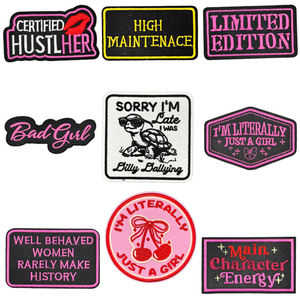 Parches Termoadhesivos Bordados en 3D con Eslogan Occidental, Certificación CE, Citas de Country Girl, Logotipo Personalizado, Decoración para Chaqueta Vaquera y Sombrero de Vaquera - Product Image 2