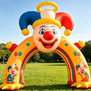 Arco Inflable Colorido de Payaso <span class=keywords><strong>para</strong></span> Entrada de Fiesta, Arco de Bienvenida <span class=keywords><strong>para</strong></span> Carnaval - Product Image 1