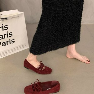 รองเท้าแมรี่เจนผู้หญิง สไตล์วินเทจฝรั่งเศส แบบแฟรี่  คอลเลคชั่นใหม่ ฤดูใบไม้ผลิ/ฤดูใบไม้ร่วง 2026  แบบเปิดนิ้วเท้า ประดับโบว์  รองเท้าส้นเตี้ย - Product Image 3