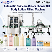 Machine de remplissage automatique de crème pour le soin de la peau, de gel douche et de lotion corporelle pour l'emballage de flacons cosmétiques d'hôtel