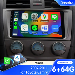 Hệ thống âm thanh xe hơi Dasaita, đầu <span class=keywords><strong>radio</strong></span> Android, đầu đĩa DVD xe hơi với màn hình cảm ứng điện dung dành cho xe Camry 2007-2011, hỗ trợ Carplay. - Product Image 1