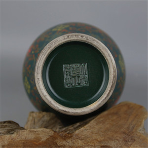 Qing <span class=keywords><strong>yong</strong></span> Zheng แจกันเซรามิกโบราณแจกันเคลือบมรกตสีเขียวสำหรับคอลเลกชันเครื่องเคลือบโบราณ - Product Image 5
