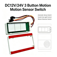 DC12V 5A 60W CCT Dimming Defogger Radar Sensor Gerak Tubuh Manusia Saklar Sentuh IP54 Jangkauan Deteksi 0-3m untuk Pencahayaan Cermin Kamar Mandi