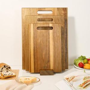 Acacia <b>Wood</b> Cutting Board 2.0cm Thick Rectangle With Handle Kitchen Chopping <b>Block</b> Solid <b>Wood</b> - Product Image 3