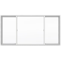 Ventana Corredera con Marco de Aleación de Aluminio Térmico, Vidrio Aislante Insonorizado, Ventana Corredera de 3 Paneles para Construcción de Viviendas
