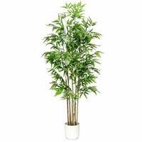 Plante en pot artificielle en bambou élégante et réaliste pour la décoration intérieure d'hôtels, de salons et d'espaces orientaux