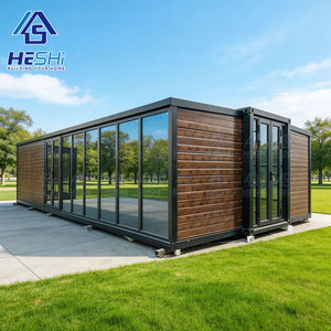 บ้านคอนเทนเนอร์สำเร็จรูปขนาด 40 ฟุต 20 ฟุต แบบขยายได้ 1 2 3 4 5 ห้องนอน บ้านเคลื่อนที่สำหรับอยู่อาศัยในสวน - Product Image 1