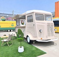 Camionnette alimentaire électrique rétro, directement de l'usine, avec machine à crème glacée molle commerciale pour la restauration en parc nocturne