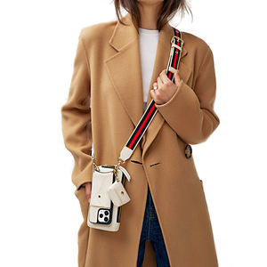 Кожаный чехол для телефона через плечо кожаный чехол для телефона через плечо бумажник чехол для <span class=keywords><strong>iphone</strong></span> 14 15 16 pro max - Product Image 1