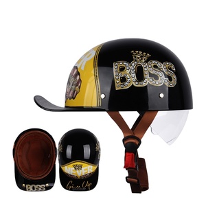 Casco Medio para Motocicleta/Scooter con ABS y Visera Transparente para Uso Invernal, para Hombres y Mujeres, Estilo Gorra de Béisbol - Product Image 1