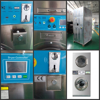 Laveuse-sécheuse automatique superposée en acier inoxydable Chengdu Hongfei, à monnayeur/carte, avec chauffage à vapeur et auto-nettoyage