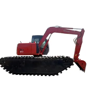 Vendita calda anfibio bene hitachi zx60 usato escavatore cingolato escavatore escavatore 6TON scavatore per il fiume lavori di costruzione