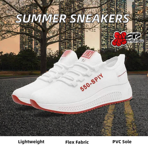 Chaussures plates décontractées et sportives légères pour femmes, baskets de course à lacets avec semelle intérieure en PVC, idéales pour la marche - Product Image 3