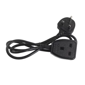 Power Cord Connector Plig British Socket Outlet Cover Iec 320 Male To Female Splitter Pdu 3 Pin Plug Uk Charger