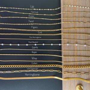 Collar de Cadena Cubana de Acero Inoxidable 316L con Baño de Oro PVD de 18K, Cadena Curb de Alto Brillo, Cadena Figaro para Hombre - Product Image 6