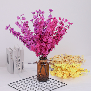 7 ramas de flores de seda de flor de melocotón para jardín, paisajismo, boda, decoración suave, diseño de cielo estrellado fragmentado para - Product Image 4