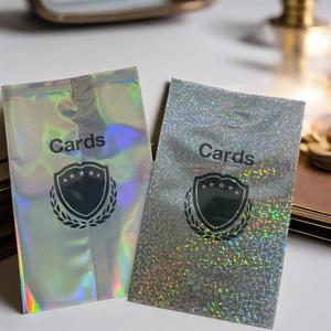 Custom Logo Small Foil Packaging Back Sealing Heat Seal Bag For Trading Game <strong>Cards</strong> With Custom Printing - Product Image 2