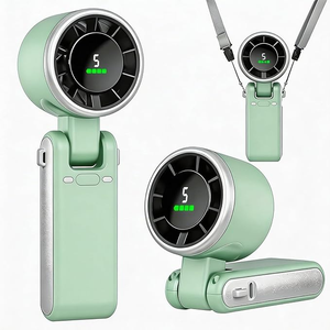 พัดลมมือถือแบบพกพาความเร็วสูง แบตเตอรี่ 1200mAh ชาร์จซ้ำได้ พัดลมมือถือขนาดเล็กส่วนตัว สำหรับการเดินทาง ท่องเที่ยวชายหาด พักผ่อน - Product Image 1