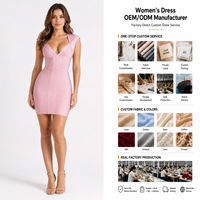 Robe d'été sans dos, mini, sans manches, de luxe, tendance, col en V, pour femmes, grandes tailles, robes bandage élégantes pour femmes