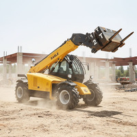 Mini télescopique 4x4 4 roues motrices 3 3,5 4 tonnes Diesel T3007 Chariot élévateur télescopique avec flèche de 7 à 14 m