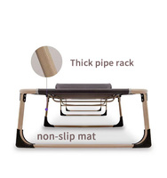 Lit de camping pliable moderne de haute qualité pour adultes, personnalisable, avec cadre en métal léger et portable, lit de sieste individuel, capacité 100 kg