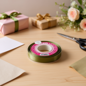 Nastro in Raso ILAN 1,5cm 25Y Verde Oliva D-45 - Product Image 2