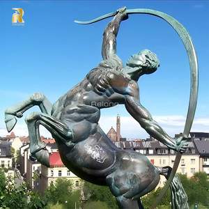 Escultura de <span class=keywords><strong>Centauro</strong></span> de Bronce Tallada a Mano, Tamaño Real, Decoración Moderna para Jardín o Parque al Aire Libre - Product Image 4