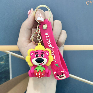 QY dessin animé ours personnage porte-clés mignon ours pendentif téléphone breloque sac breloque porte-clés voiture accessoire - Product Image 4