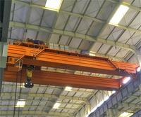 Nouvelle grue à pont à double poutre robuste 20/5 tonnes 32/5 tonnes 50/10 tonnes avec chariot à treuil et moteur pour atelier sidérurgique