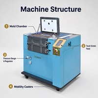 Máquina de Fundición Automática de Lingotes de 4KG con Panel Táctil, Control por Programa, Cámara de Vacío, Baja Oxidación, Directo de Fábrica de Joyería