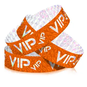 Custom High Quality Adhesive Wrist Bands Paper Bracelets VIP Wristbands Identification Wristbands For Events Day